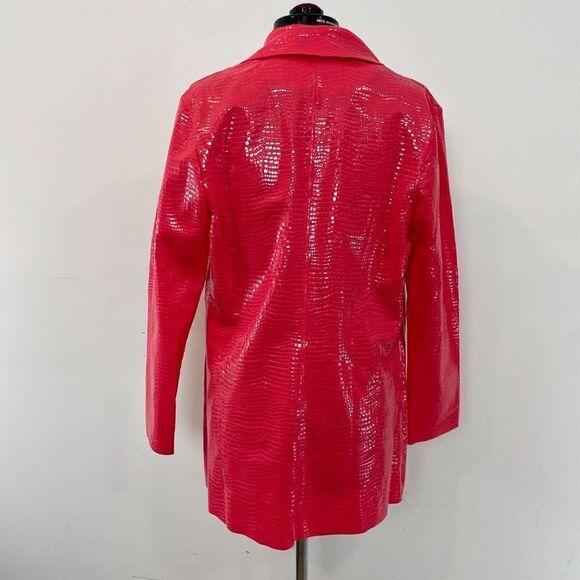 LA FILLE DES FLEURS Jacket Size L Coated Reptile Pattern Made in Italy - Picture 7 of 10